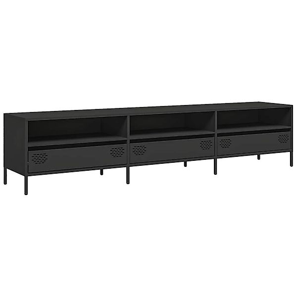 vidaXL TV-Schrank Schwarz 202x39x43,5 cm Kaltgewalzter Stahl 851346 günstig online kaufen