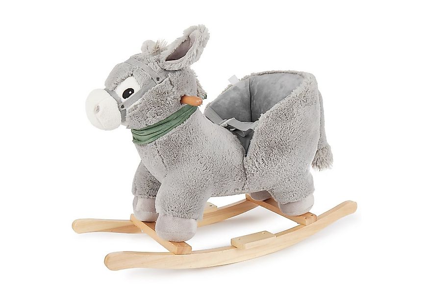 BIECO Schaukeltier Schaukeltier Esel aus Plüsch & Holz – Wippe ab 9 Monaten günstig online kaufen