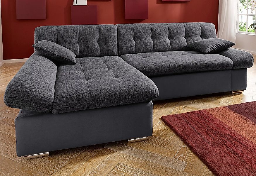 TRENDMANUFAKTUR Ecksofa "Reggae, modern und bequem, aktueller Materialmix, günstig online kaufen