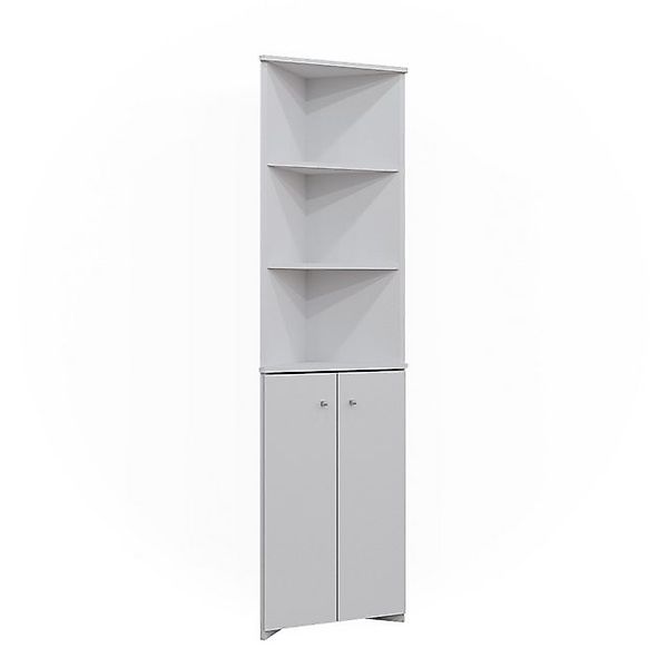 Vicco Badschrank Fynn Weiß 36 x 175 cm Eckschrank mit 2 Türen günstig online kaufen