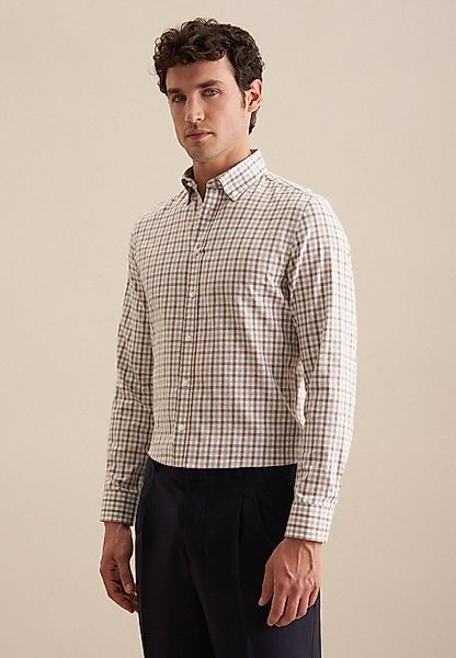 seidensticker Flanellhemd Regular Regular 1/1 Button-Down-Kragen Karo günstig online kaufen
