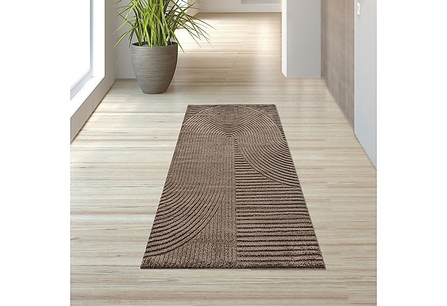 TeppichHome24 Teppich Moderner Teppich mit Bogenmuster Pflegeleicht und Sti günstig online kaufen