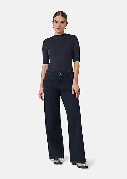 comma Kurzarmshirt Strickpullover Feinstrickpullover aus Viskosemix günstig online kaufen