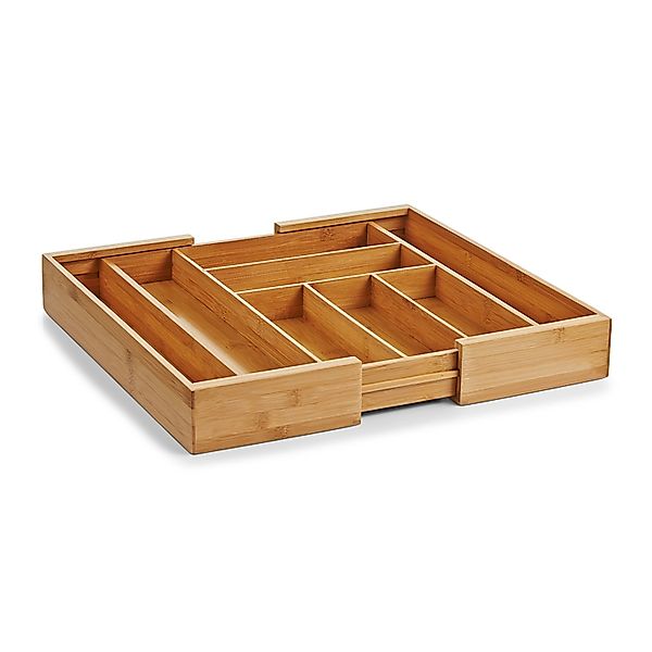 Zeller Besteckkasten Ausziehbar Bambus/HDF 6,5 cm x 35 cm x 43 cm Natur günstig online kaufen