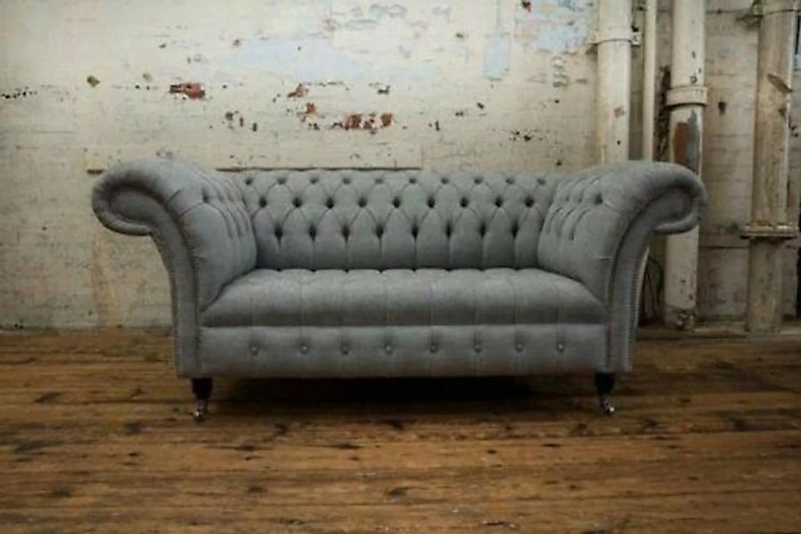 JVmoebel 2-Sitzer Design Sofa 2 Sitzer Sessel Chesterfield Klassische Texti günstig online kaufen