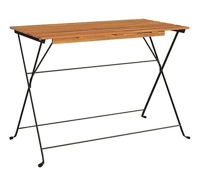 vidaXL Gartentisch Bistrotisch Klappbar 100x54x71 cm Massivholz und Stahl ( günstig online kaufen