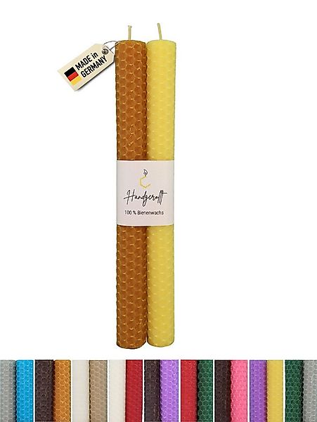 Wachsmann Bienenprodukte Bienenwachskerze handgerollt, 100 % Bienenwachs, 2 günstig online kaufen