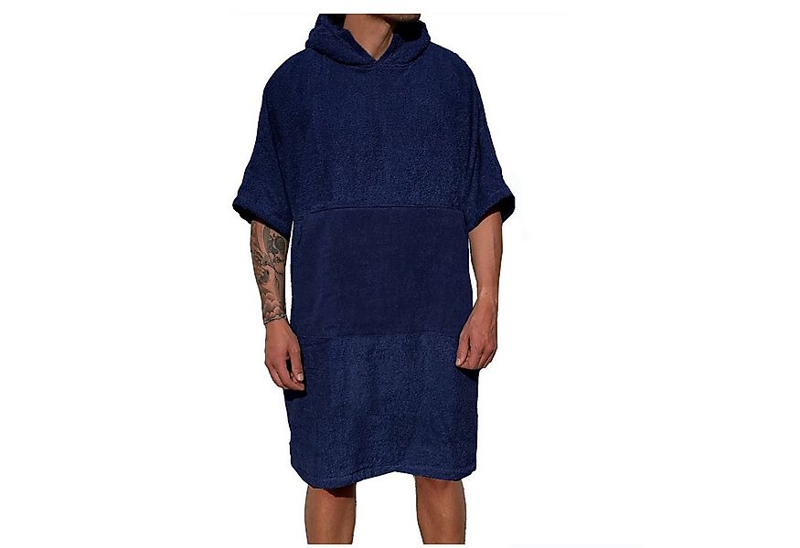 HOMELEVEL Bademantel Badeponcho Unisex aus 100% Baumwolle für Erwachsene mi günstig online kaufen