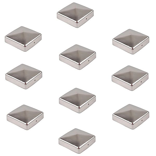 Holmwerk 10x Pfostenkappe Edelstahl 91mm Pyramide Abdeckkappe Für Pfosten 9 günstig online kaufen