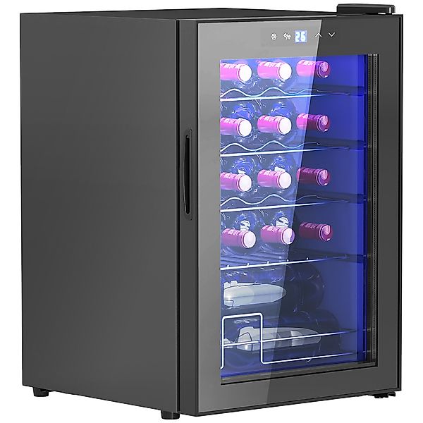 HOMCOM Weinkühlschrank 20 Flaschen 53L 5-18℃ Kompressor Getränkekühlschrank günstig online kaufen