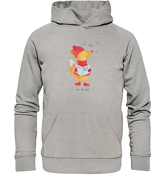 Mr. & Mrs. Panda Hoodie Größe XL Fuchs Sänger - Heather Grey - Geschenk, Ho günstig online kaufen