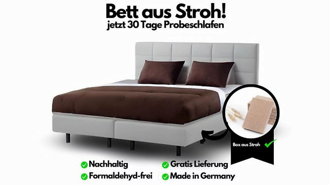 Boxspring Fellows Boxspringbett, Weltneuheit ! Nachhaltige Betten aus Stroh günstig online kaufen