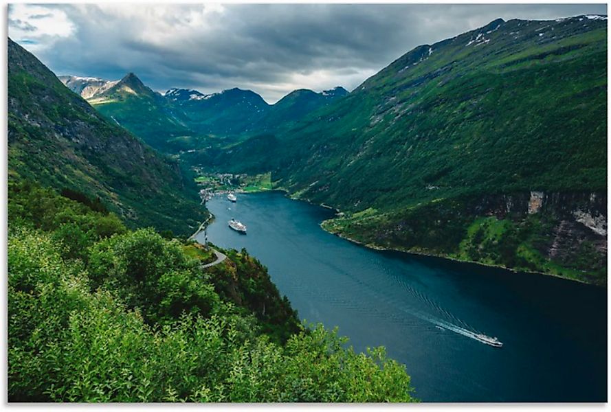 Artland Wandbild "Blick auf den Geirangerfjord Norwegen", Küste, (1 St.), a günstig online kaufen