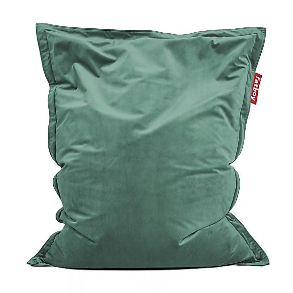 Fatboy - Original Slim Sitzsack Samt - recycelter salbei/Samt/LxB 155x120cm günstig online kaufen