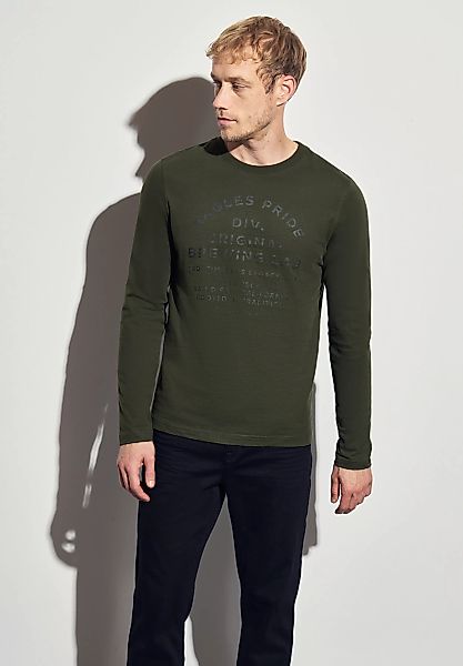 STREET ONE MEN Langarmshirt, aus reiner Baumwolle günstig online kaufen