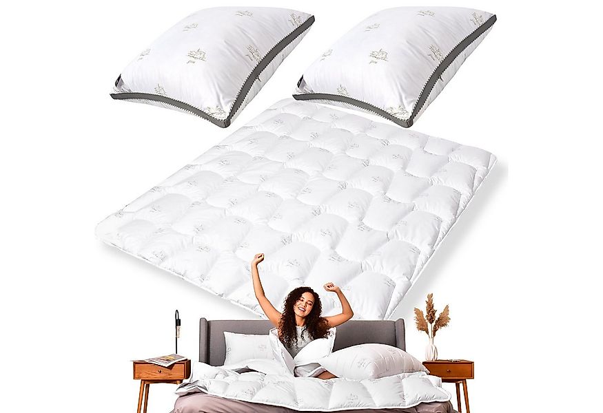 SEI Design Einziehdecke Large 3D SWAN-SET, 1 Bettdecke 200x220 + 2 3D-Kopfk günstig online kaufen