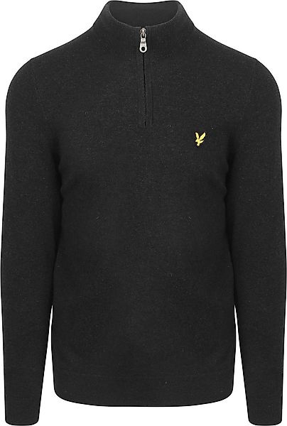 Lyle & Scott Half Zip Pull Merino Lammwolle Schwarz - Größe XL günstig online kaufen