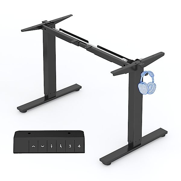 FLEXISPOT Schreibtisch Elektrisch höhenverstellbares Tischgestell, Schwarz/ günstig online kaufen