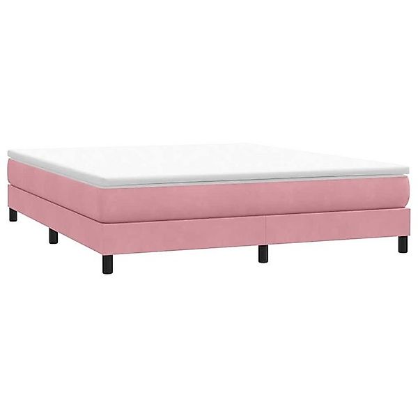 vidaXL Bett Boxspringbett ohne Matratze Rosa 180x220 cm Samt günstig online kaufen