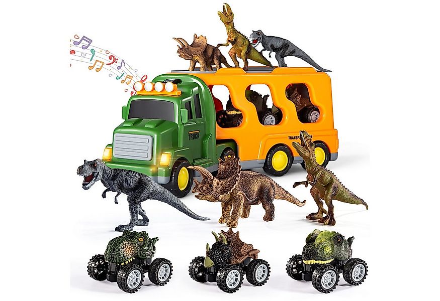 TEMI Spielzeug-Auto Dinosaurier Truck Spielzeug Mit 3 Dino Figuren Und 3 Mo günstig online kaufen