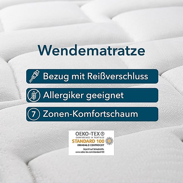 DI QUATTRO Komfortschaummatratze "18 cm Duo Wendematratze, ideale Partnerma günstig online kaufen