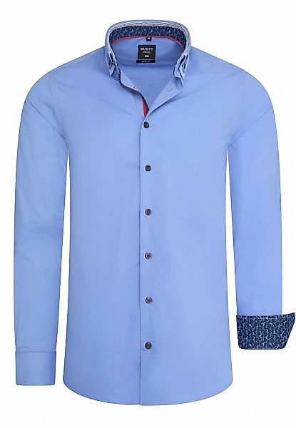 Rusty Neal Langarmhemd mit trendigen Kontras-Details günstig online kaufen