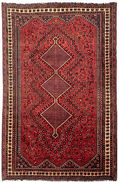 morgenland Wollteppich »Shiraz Medaillon Rosso 290 x 205 cm«, rechteckig günstig online kaufen