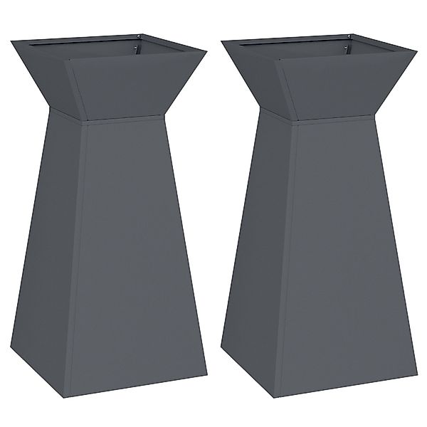 vidaXL Blumentopf Pflanzenständer Anthrazit Kunststoff 35 günstig online kaufen