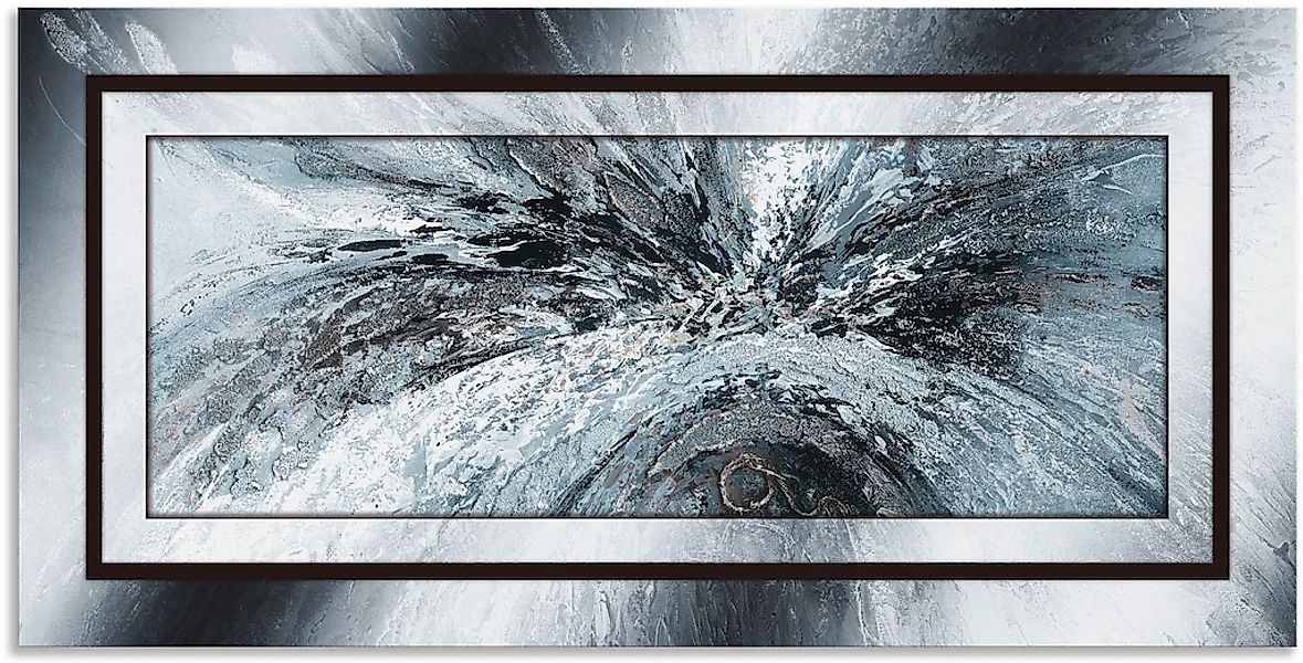 Artland Wandbild "Schwarz - weiß abstrakt 1" Muster 1 Stk. tlg. als Alubild günstig online kaufen