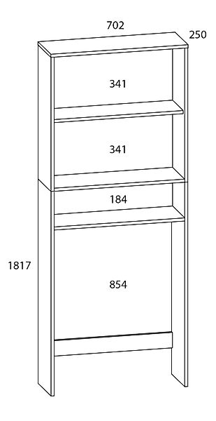 VCM Waschmaschinenumbauschrank Überbauschrank Waschmaschine Überbau Schrank günstig online kaufen