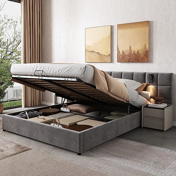 STILVORA Polsterbett Stauraumbett 180x200 Doppelbett Hydraulisch günstig online kaufen