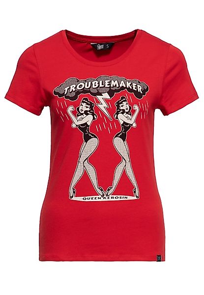 QueenKerosin Print-Shirt (1-tlg) mit Print im günstig online kaufen