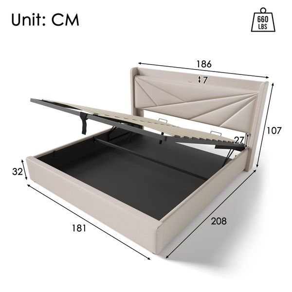 BlingBin Polsterbett Stauraumbett Jugendbett (1-tlg., Doppelbett günstig online kaufen