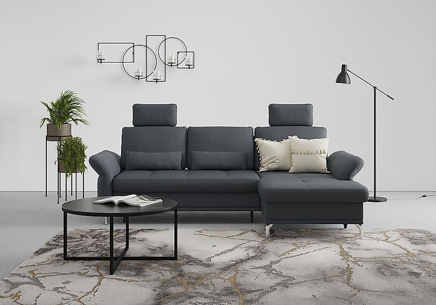 Home affaire Ecksofa "Palm Beach L-Form" Federkern, mit Sitztiefenverstellu günstig online kaufen