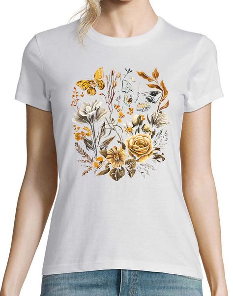 Youth Designz Print-Shirt Flowers Botanic Damen günstig online kaufen