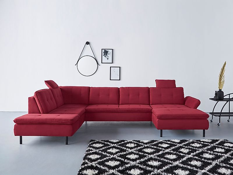 Home affaire Wohnlandschaft »Birkholm U-Form« Armlehnverstellung, auch in E günstig online kaufen