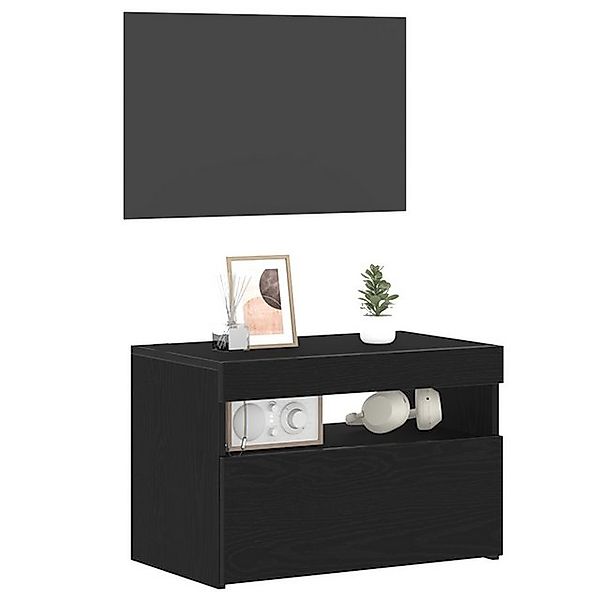 vidaXL TV-Schrank TV-Schrank Schwarze Eiche Spanplatte Klein LED TV-Schrank günstig online kaufen