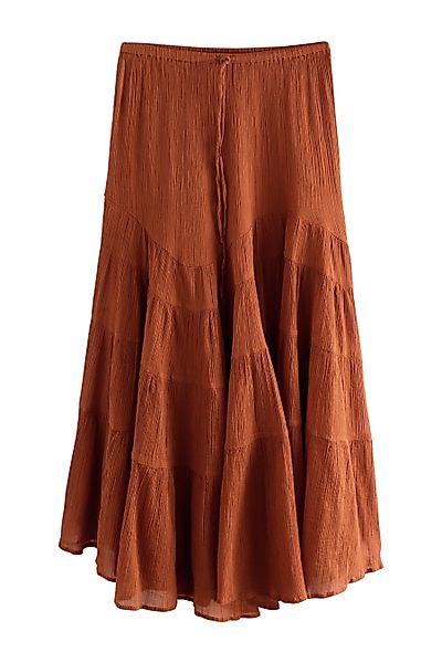 Next Midirock Gestufter Boho-Midirock aus 100 % günstig online kaufen
