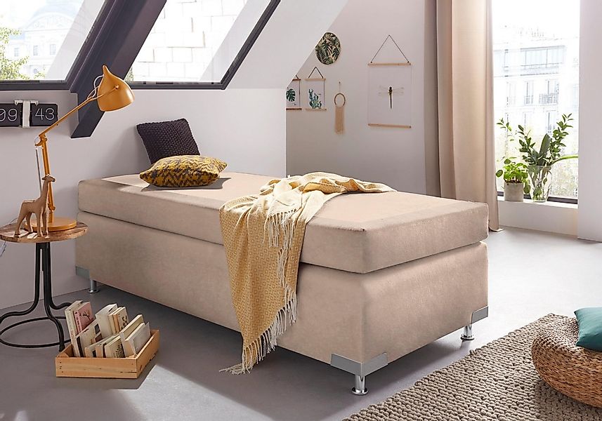 Westfalia Schlafkomfort Boxspringbett »Holland« ohne Kopfteil, frei im Raum günstig online kaufen