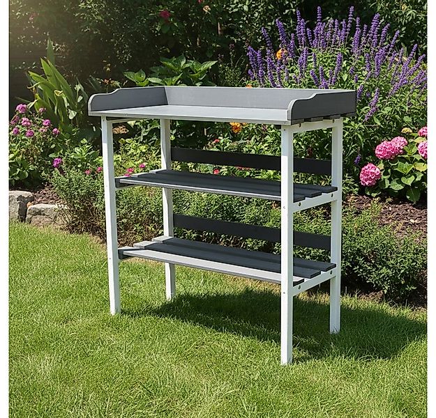 Mucola Pflanztisch Gartentisch Gärtnertisch mit Ablage Gartenarbeitstisch B günstig online kaufen