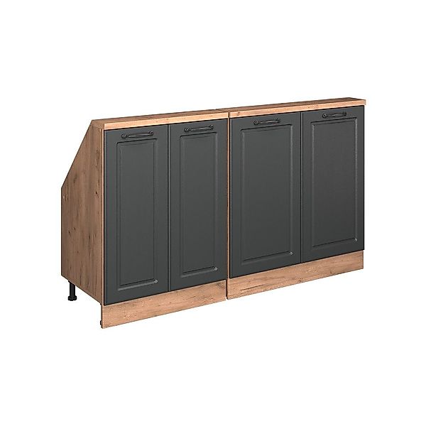 Vicco Unterschrank R-Line, Anthrazit Landhaus/Goldkraft Eiche, günstig online kaufen