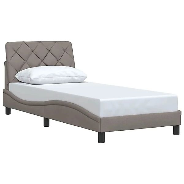 vidaXL Bettgestell ohne Matratze Taupe 90x190 cm Stoff 3310570 günstig online kaufen
