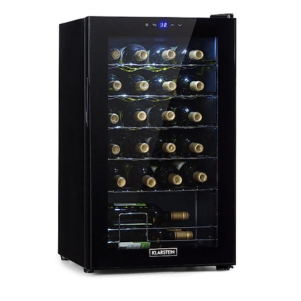 Klarstein Shiraz 24 Uno Weinkühlschrank 63 L 24 Flaschen Touch-Bedienfeld 5 günstig online kaufen