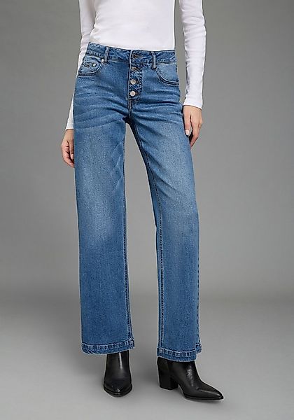 Bruno Banani Weite Jeans mit Elasthan-Anteil, aus Baumwollmaterial günstig online kaufen