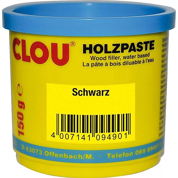 Clou Holzpaste wasserverdünnbar Schwarz 150 g günstig online kaufen