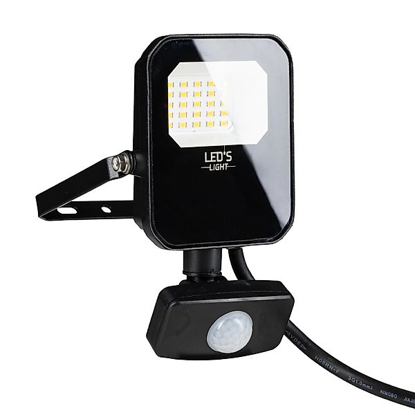LED's,ight LED Wandstrahler 20W 2800lm 4000K IP65 IK05 Schwarz Sensor günstig online kaufen