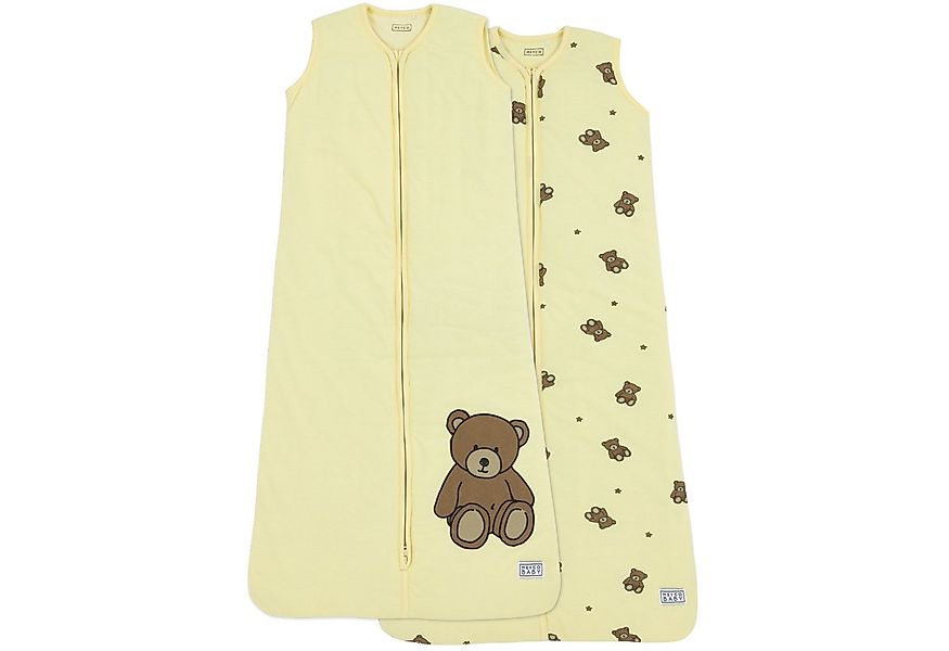 Meyco Baby Babyschlafsack Teddy Bear Soft Yellow (1 tlg), 110cm - 2-Pack günstig online kaufen