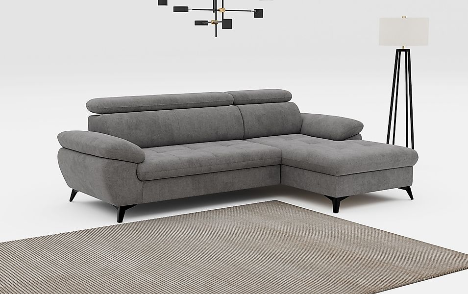 COTTA Ecksofa Hudson L-Form, mit Kopfteilverstellung, günstig online kaufen