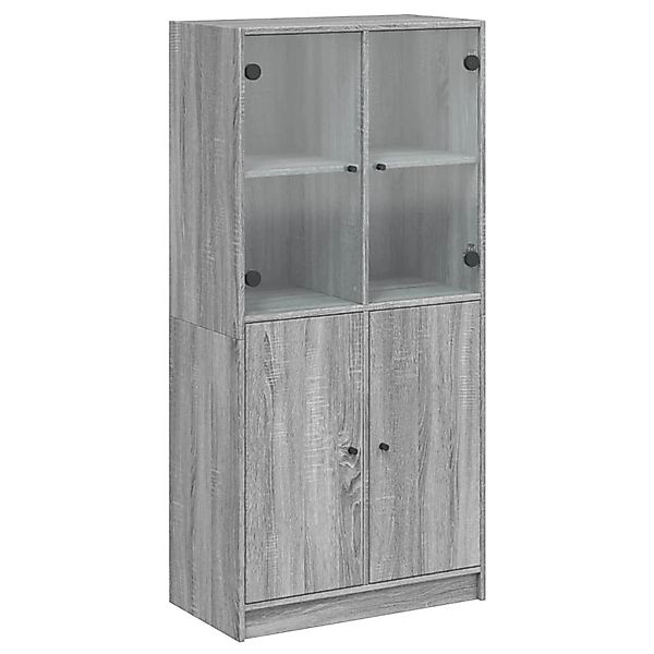 vidaXL Highboard mit Türen Grau Sonoma 68x37x142 cm Holzwerkstoff 3295869 günstig online kaufen