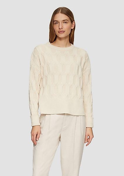 s.Oliver Longpullover Strickpullover Oversized Pullover mit Strickmuster günstig online kaufen